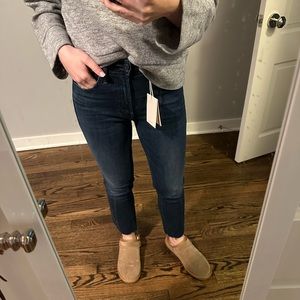 MOTHER Denim - Insider Crop Step Fray